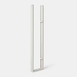 Tall aluminum frame with two vertical posts and a rectangular base, likely an adjustable shelving support.
